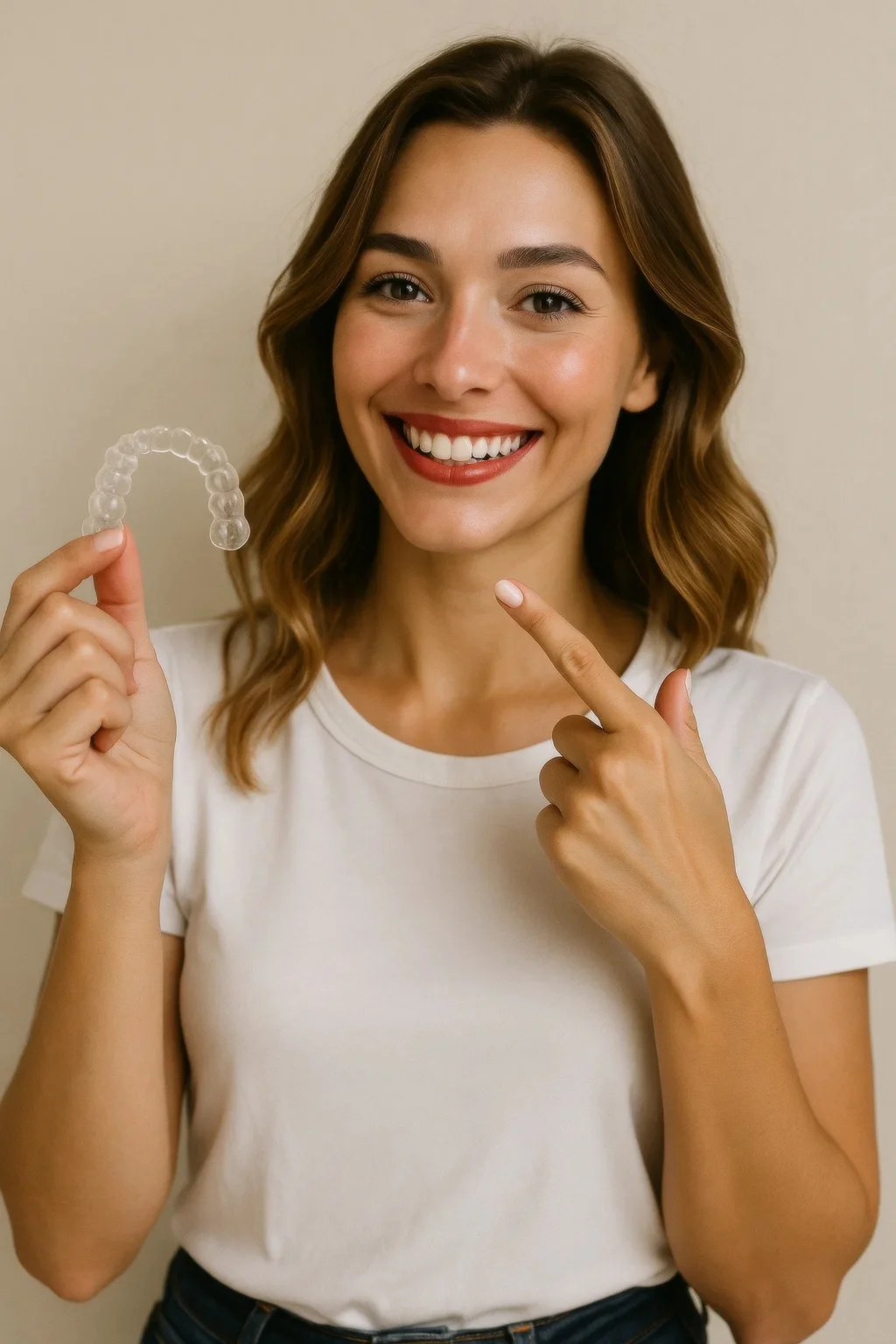 Person holding a clear retainer – Keepers Club